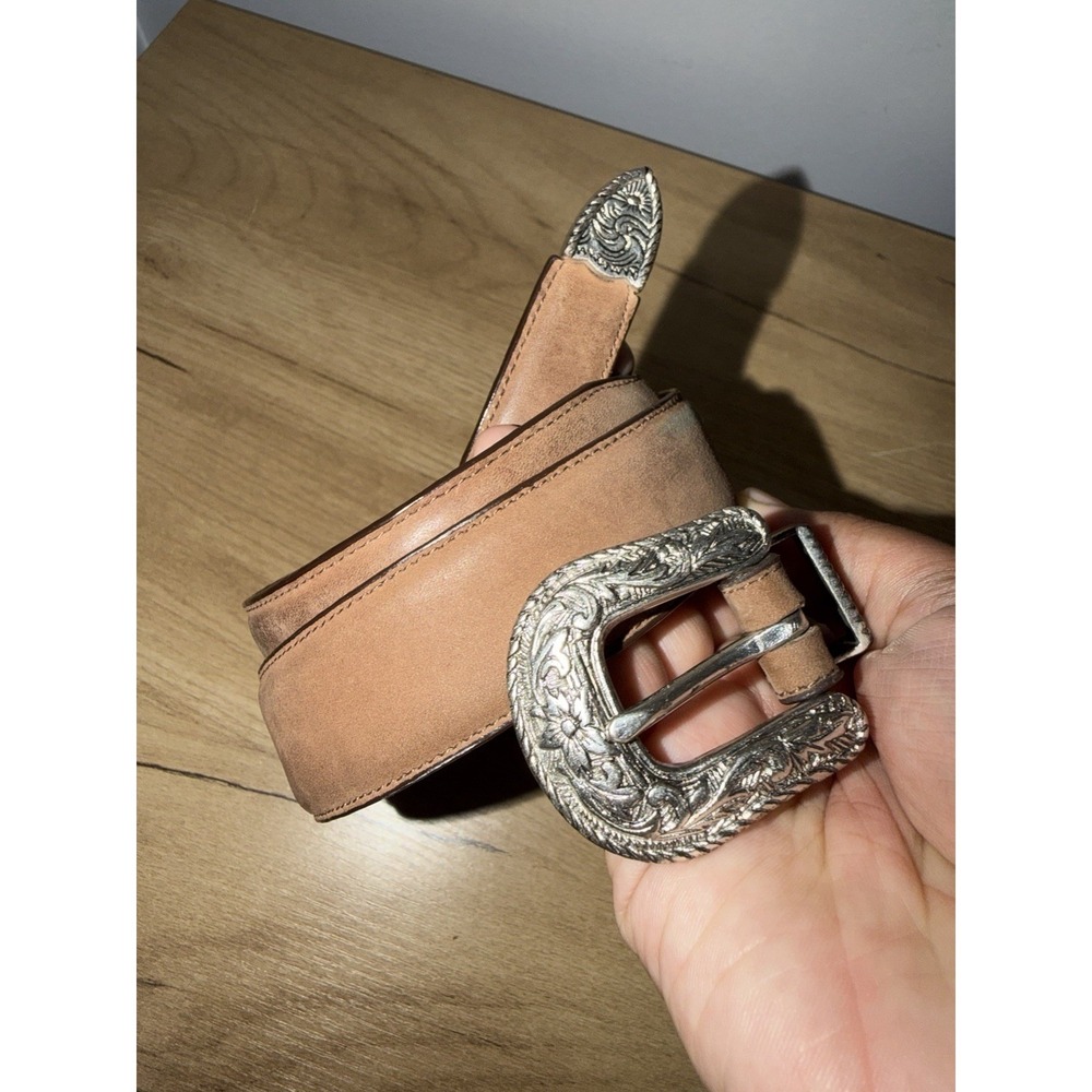 Banana Republic Leather Belt Size 30 Italy Safari Travel 80s Vintage
